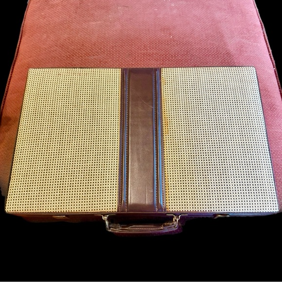 Rare 1970's Pierre Cardin Backgammon Attache Leather Case Game Set - Picture 3 of 8